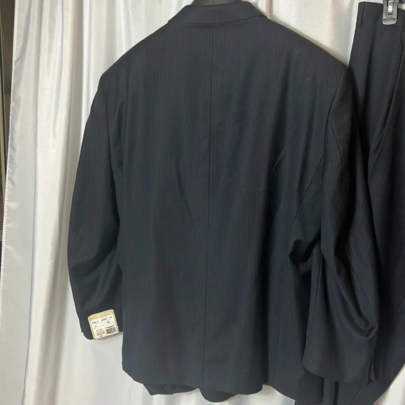 Michael Michael Kors 100% Wool Size 48 X 42W Men’s Suit Black Navy Stripped NWT - Picture 7 of 16
